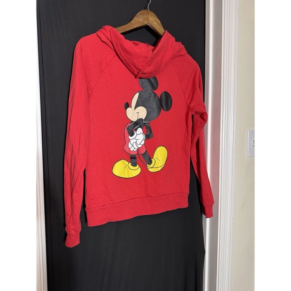 Disneyland Resort Mickey Mouse Hoodie M Double Sided graphic Red Disney - Picture 5 of 6